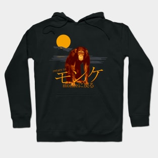 Return to Monke Japanese Orange Moonlight Hoodie